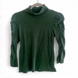 SALT & PEPPER GREEN TURTLENECK LIGHTWEIGHT SOFT SIZE XS